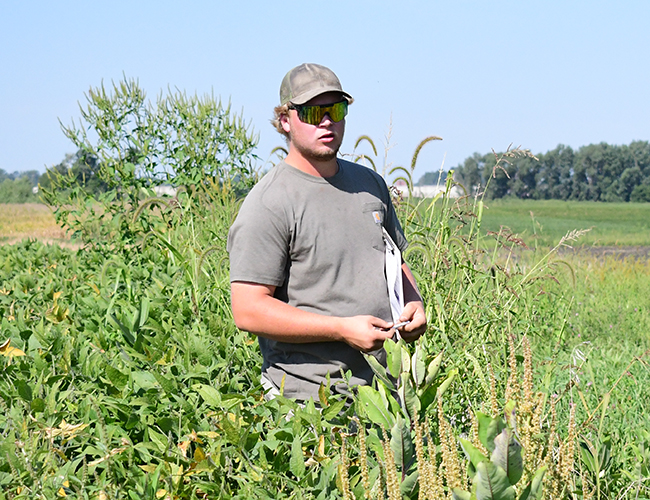 Agriculture Science students in field with clip board